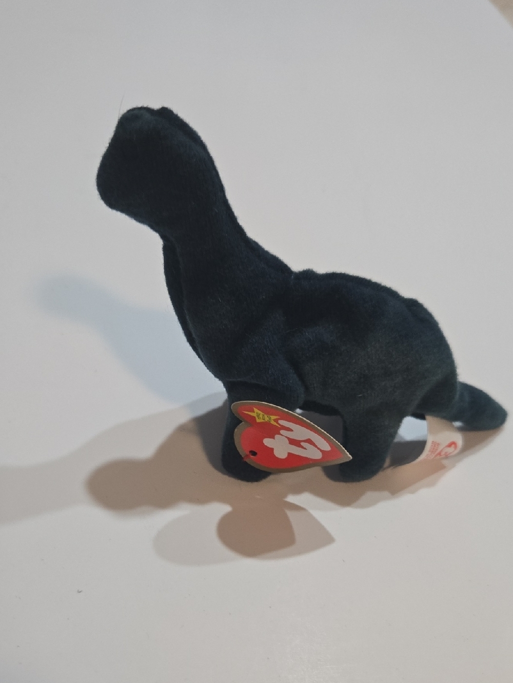 Bronty The Brontosaurus Ty Black Dinosaur Plush Cat Toy